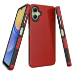 Triangle Shockproof Case With Anti Slip Grains for Samsung Galaxy A05 – Red